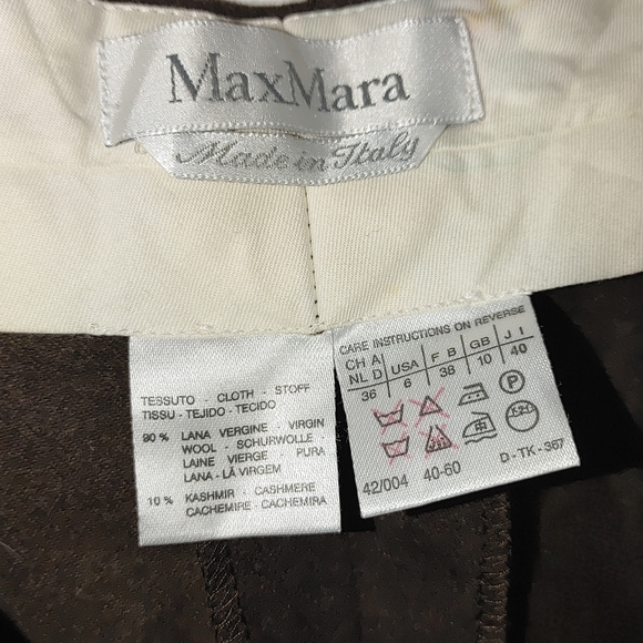 MaxMara Wool Cashmere High Rise Trouser Retro 6 - Picture 3 of 8